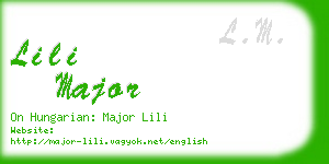 lili major business card